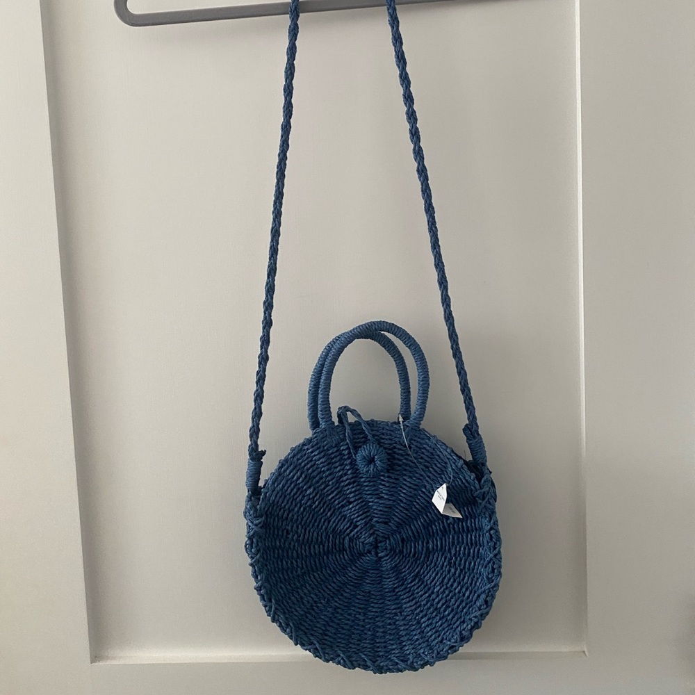 NWT American Eagle Blue Summer Bag with knot closure